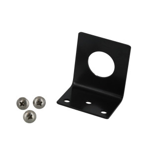 Tram 13/16" Hole Black Stainless Steel L Bracket